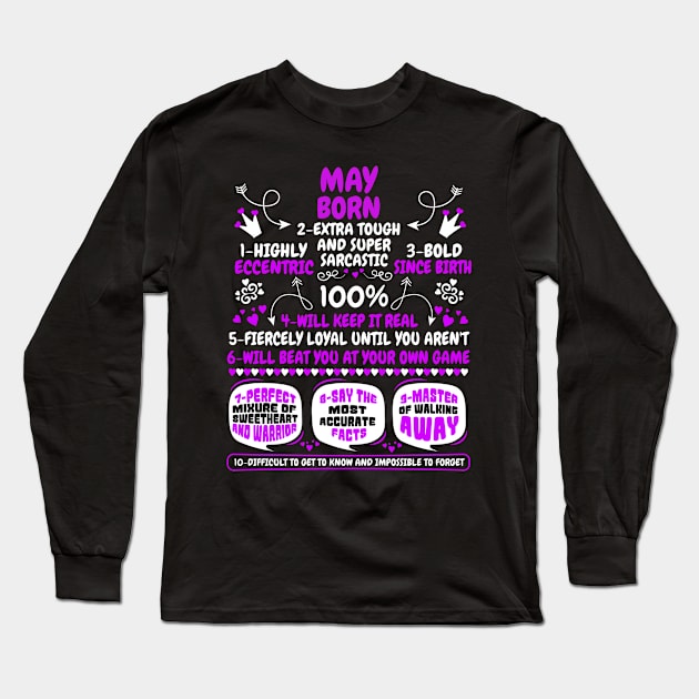 May Born Long Sleeve T-Shirt by MCALTees